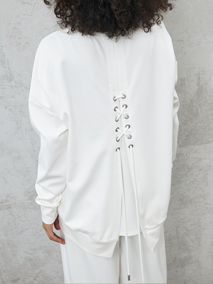 Casual Round Neck Long Sleeve Two Piece Set
