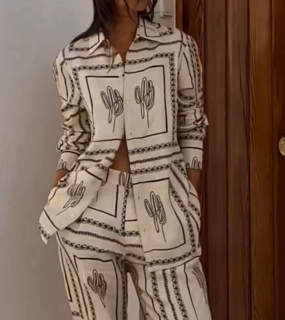 Abstract Geometric Line Printing 2-Piece Set