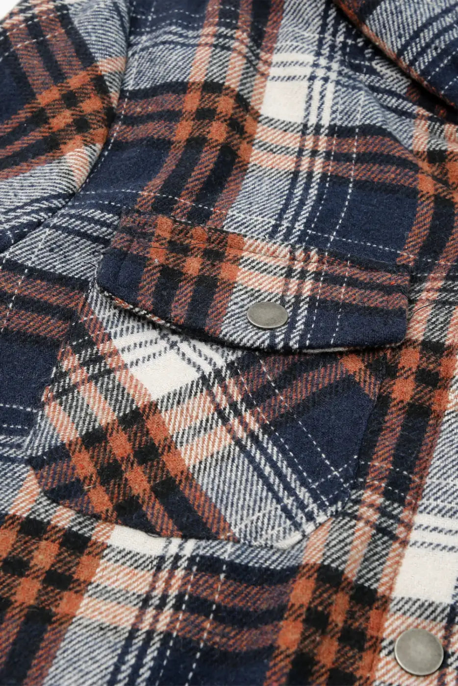 Plaid Pattern Sherpa Lined Hooded Jacket