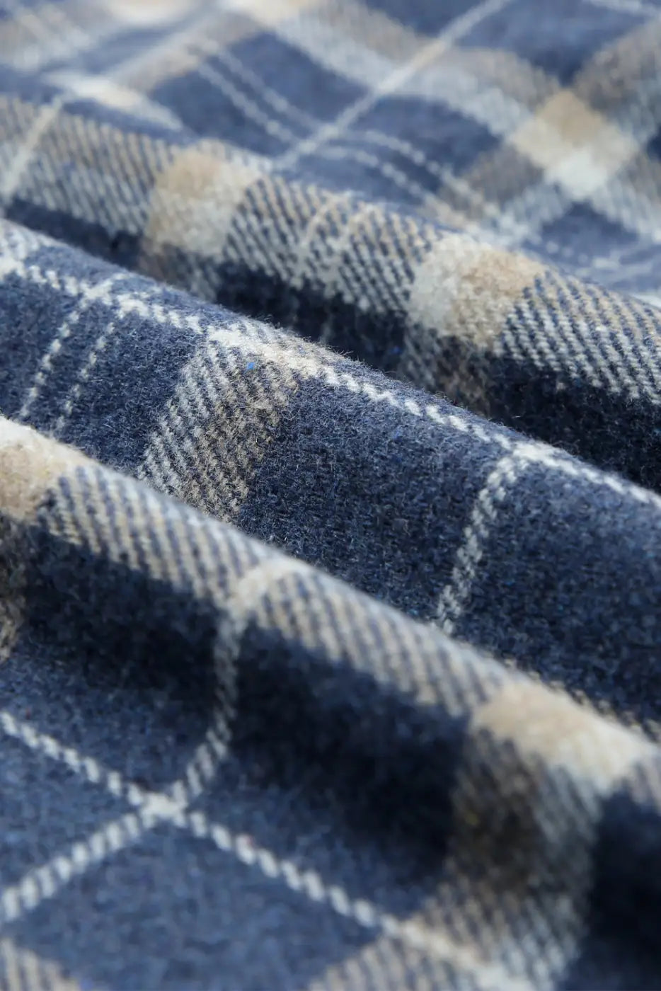 Plaid Pattern Sherpa Lined Hooded Jacket