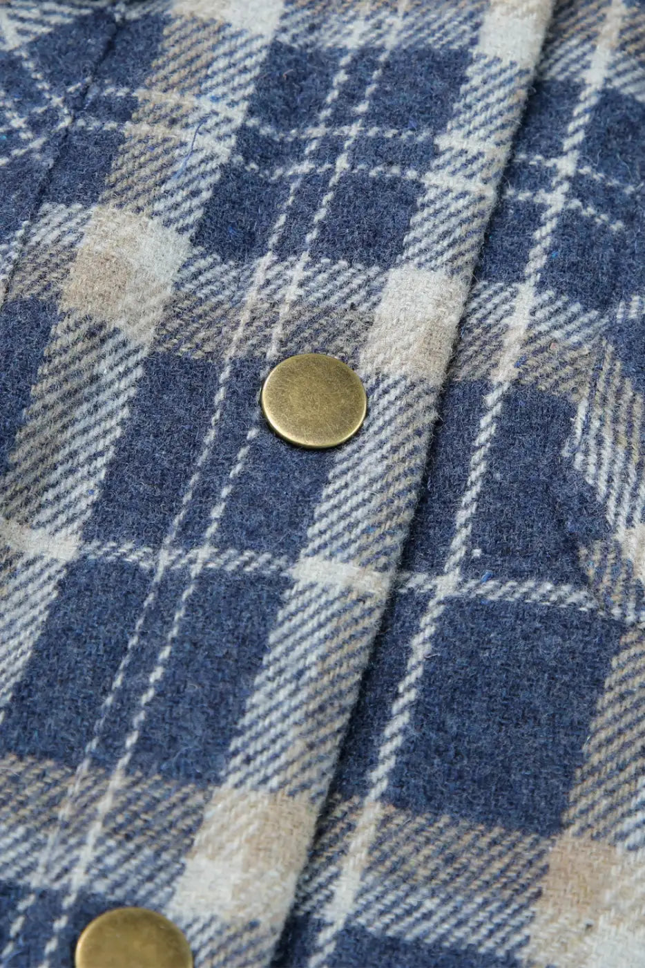 Plaid Pattern Sherpa Lined Hooded Jacket