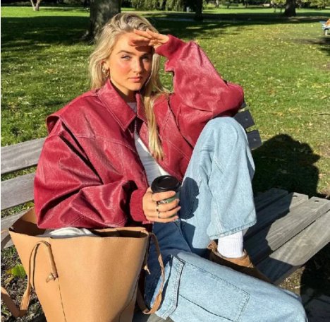 TATE | LEATHER OVERSIZED JACKET